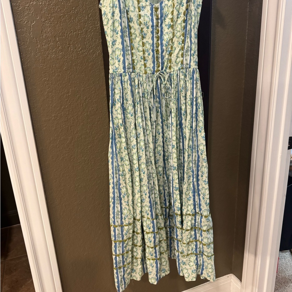 Plenty by Tracy Reese Lightweight Floral Dress in Blue and Green